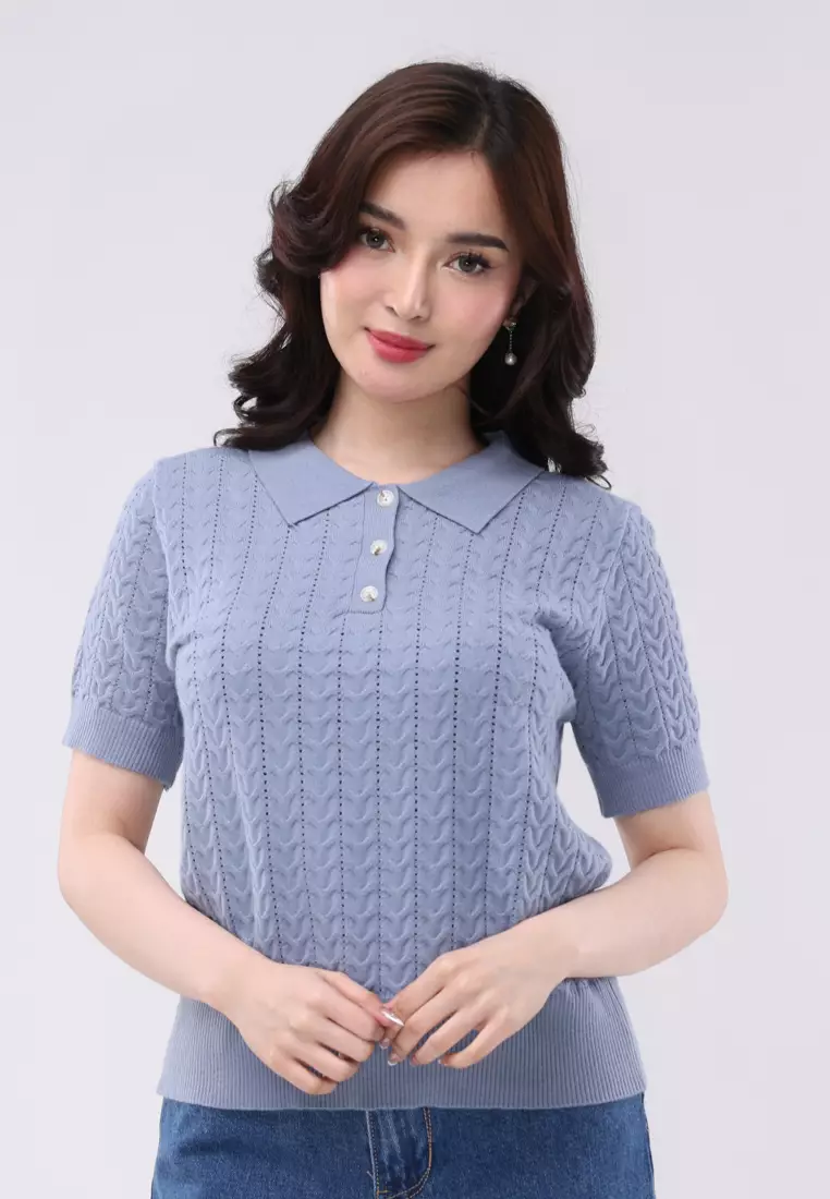 35% OFF Redgirl Rg Knitted Short Sleeves Top
