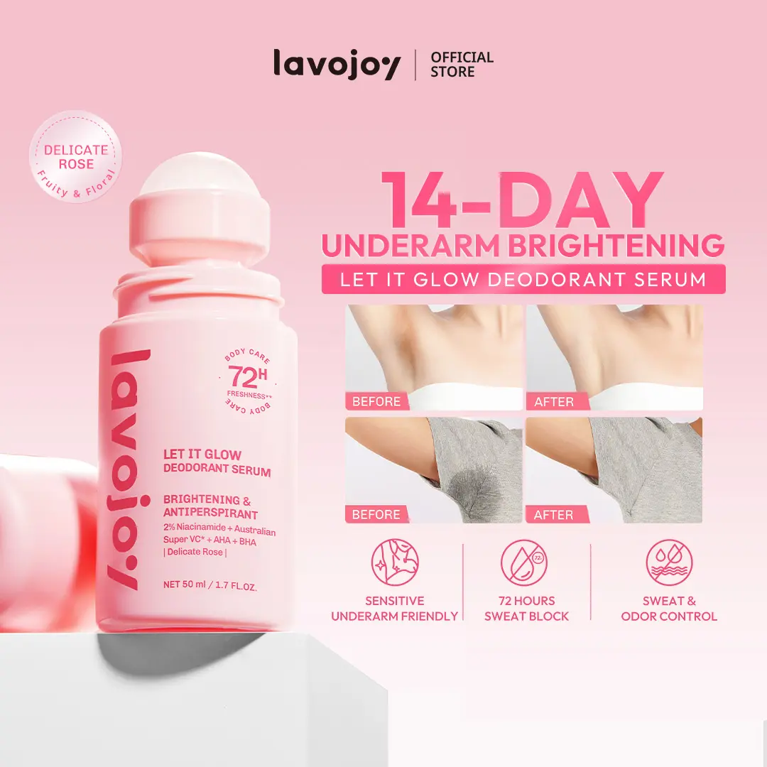 60% OFF lavojoy Let It Glow Deodorant Serum | 72hrs Freshness antiperspirant | 14 days Brightening & Smooth Chicken Skin | 0% Irritation Safe for Sensitive Skin
