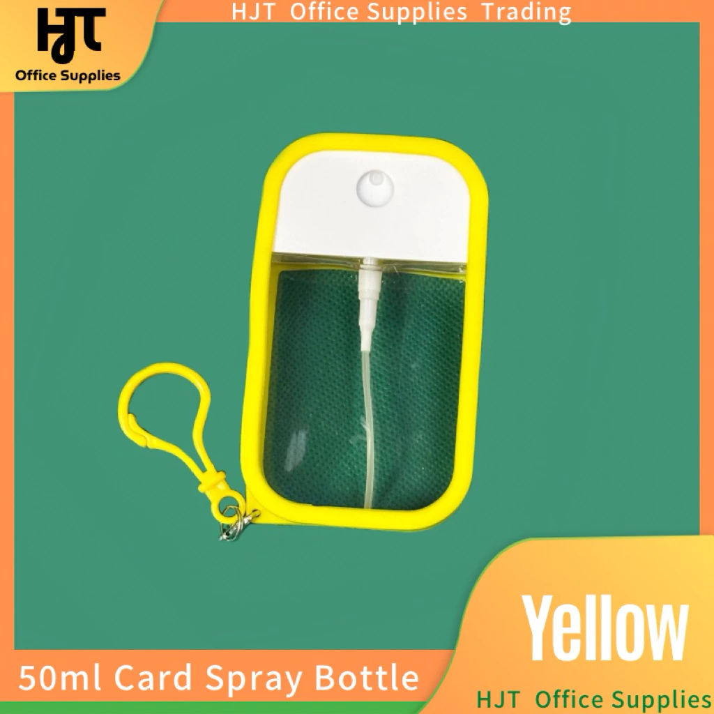 41% OFF (10pcs) Card Spray Bottle 50ml w/ Silicon Cover & Keychain Empty Travel Bottle Perfume Alcohol Toner