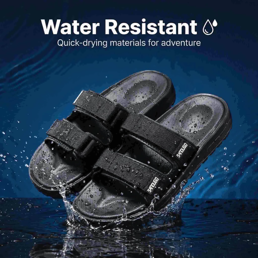 44% OFF 2026 New Sandugo Unisex Casual Slippers Non-Slip EVA Adjustable Strap Slides for Men Women