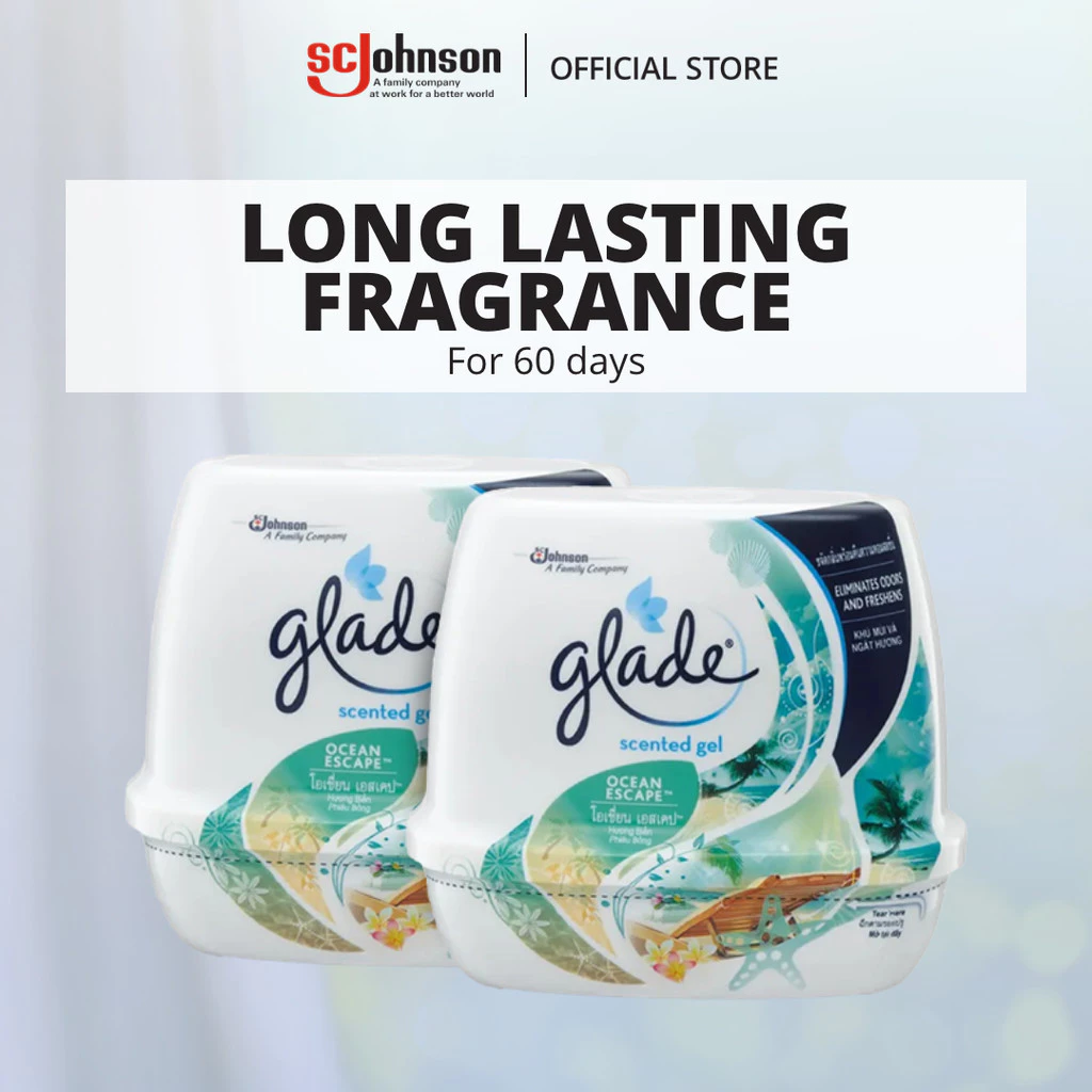 15% OFF Glade Scented Gel - Ocean Escape Twin (180g x 2)