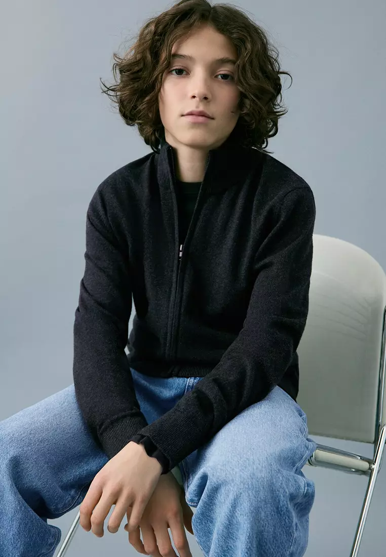 20% OFF MANGO KID Zipped Knit Cardigan