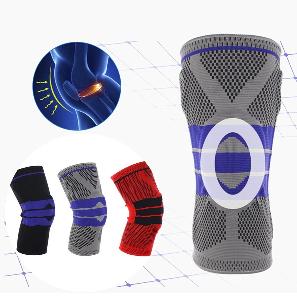 50% OFF Sports Knee Support Pad High Compression Silicone Padded Knee Support Sleeve Brace