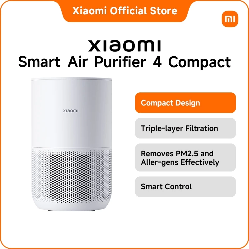 43% OFF Xiaomi Smart Air Purifier 4 Compact - (16-27m² Effective Room Area) Voice Control & App Control