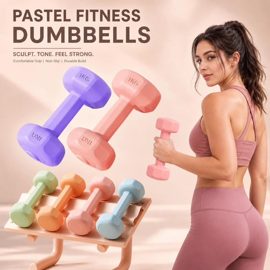 60% OFF Women Yoga Dumbbell Fitness Equipment Stable Durable Dumbbell Weight Bodybuilding Training at Home