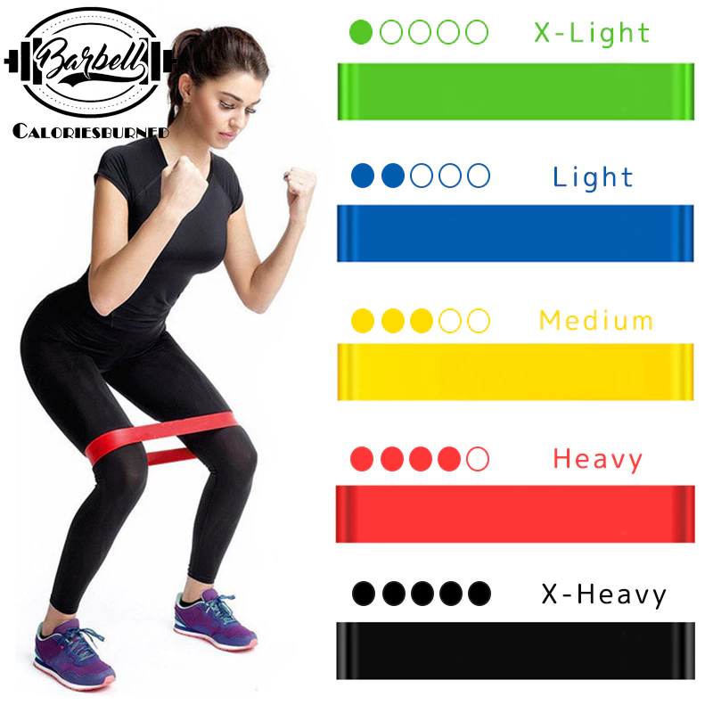 50% OFF 5 In 1 Resistance Bands Set Yoga Resistance Rubber Bands Exercise Loops Pilates Fitness