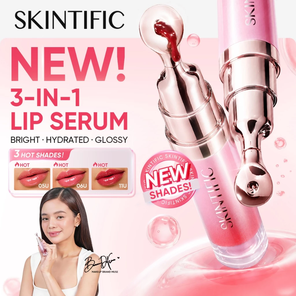 63% OFF [NEW SHADES] SKINTIFIC Peptide Brightening Lip Stick Lip Serum Lip Gloss lip tint Longlasting Makeup