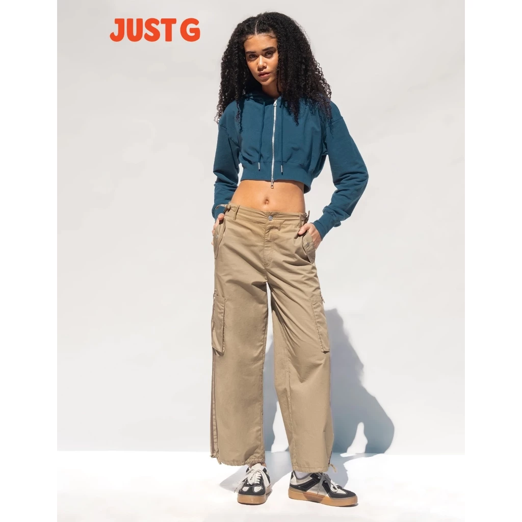 61% OFF Just G Double Zip Cropped Hoodie