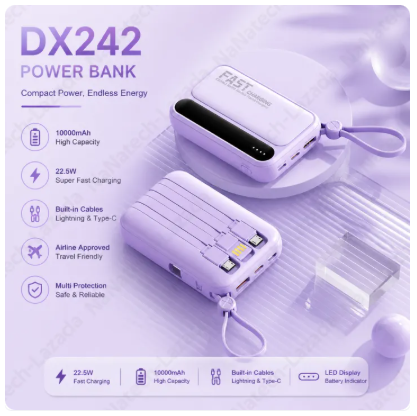 53% OFF NANATECH KC15 20000mah / 10000mah Fast Charging Powerbank with LED Light