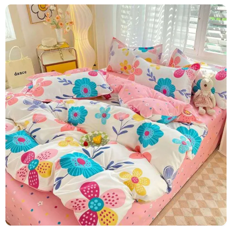 50% OFF Janie Home Full Garterize Double Queen King Super 4in1 Bedsheet High Quality Bedding Set Duvet Cover