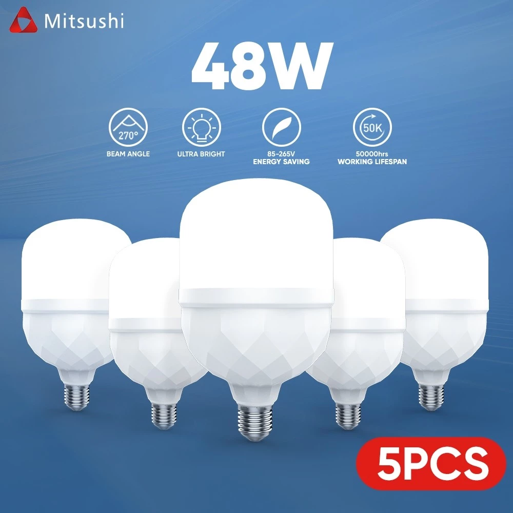 79% OFF Mitsushi 5pcs T-bubble Led Bulb Light Energy Saving Waterproof Bulbs 5w/9w/13w/18w/28w/38w/48w
