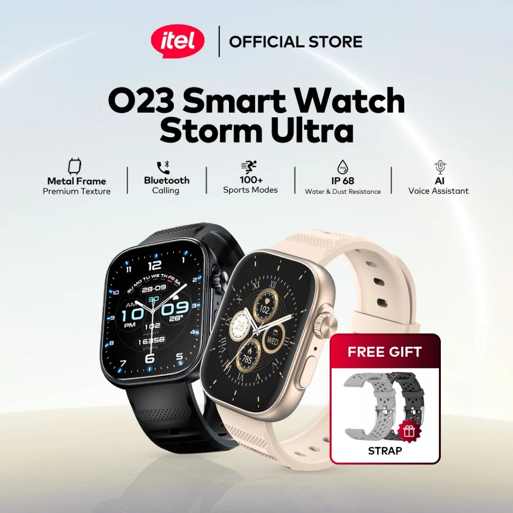 31% OFF itel O23 Smart Watch Storm Ultra | 2.02" HD Scratch proof | Metal Crafted | IP68 Water Resistance