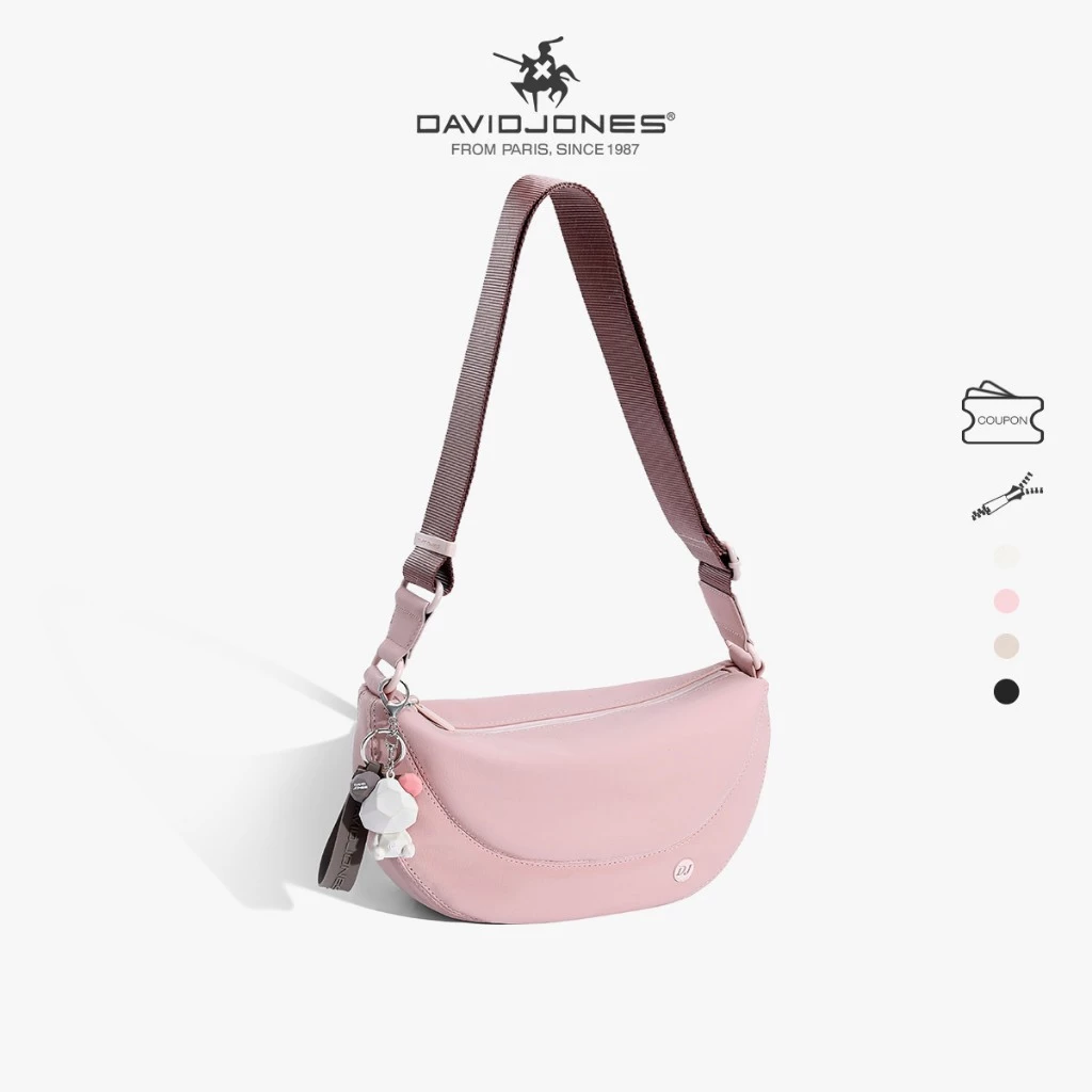 83% OFF David Jones Paris 2025 Spring Summer New Collection Designer Women Crossbody Shoulder Bag Pu Leather Female Soft and Supple Bag