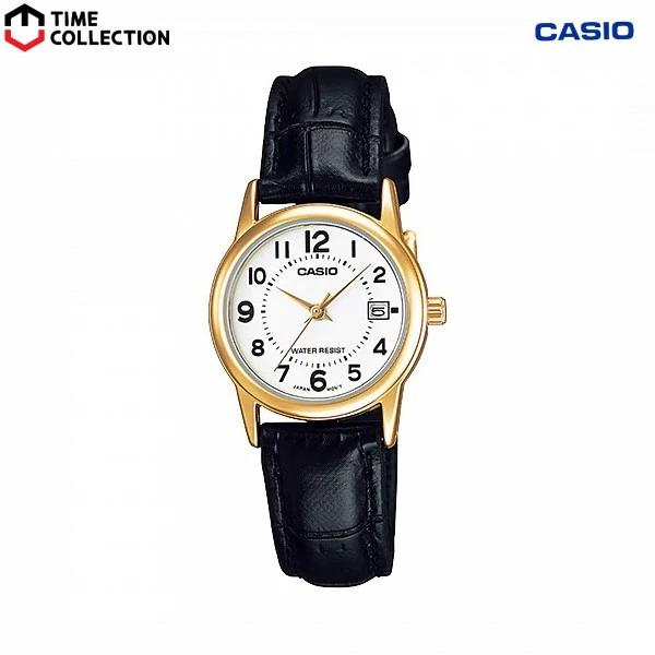 13% OFF Casio LTP-V002GL-7B2 Analog Leather Strap Watch For Women