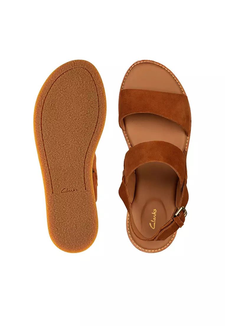 87% OFF Clarks Karsea Strap Tan Suede