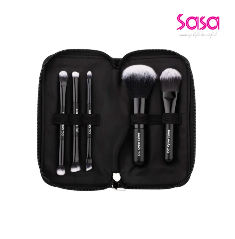 65% OFF CYBER COLORS Mini Make-up Brush Travel Set