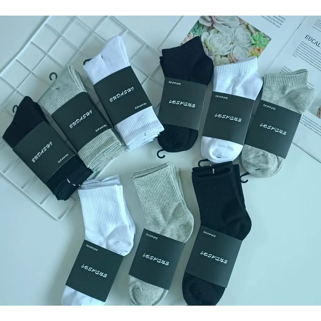 44% OFF 3 pair unisex plain sock cotton sport socks