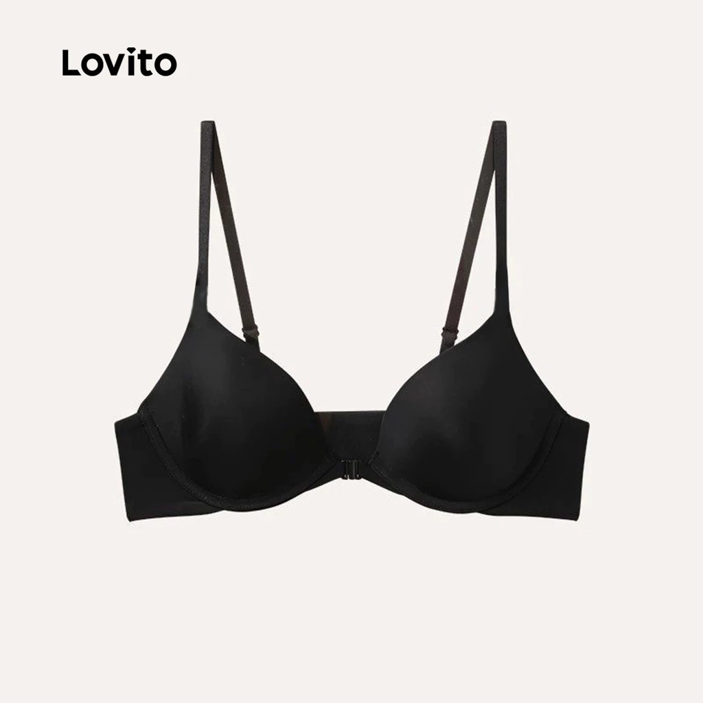 22% OFF Lovito Women Casual Breathable Bralette Korean Basic Bralette LNM71173