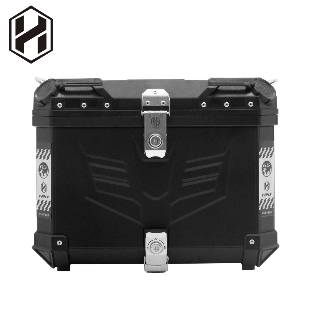 48% OFF HNJ Defender Motorcycle Hard Plastic Top Box 45L / 58L Storage Box with Backrest | Fits 2 Helmets