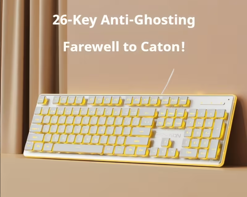 57% OFF EWEADN ergonomic design office keyboards slim, 104-key cap All-Metal Panel, wired LED-backlit, White Office keyboard silent full size, Gaming Keyboard Compatible with Windows/Laptop/PC