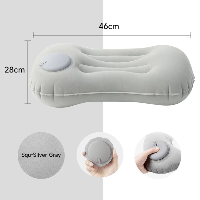 34% OFF Inflatable Travel Pillow Press Type Inflatable Pillow Foldable Portable Home Camp Outdoor Pillow