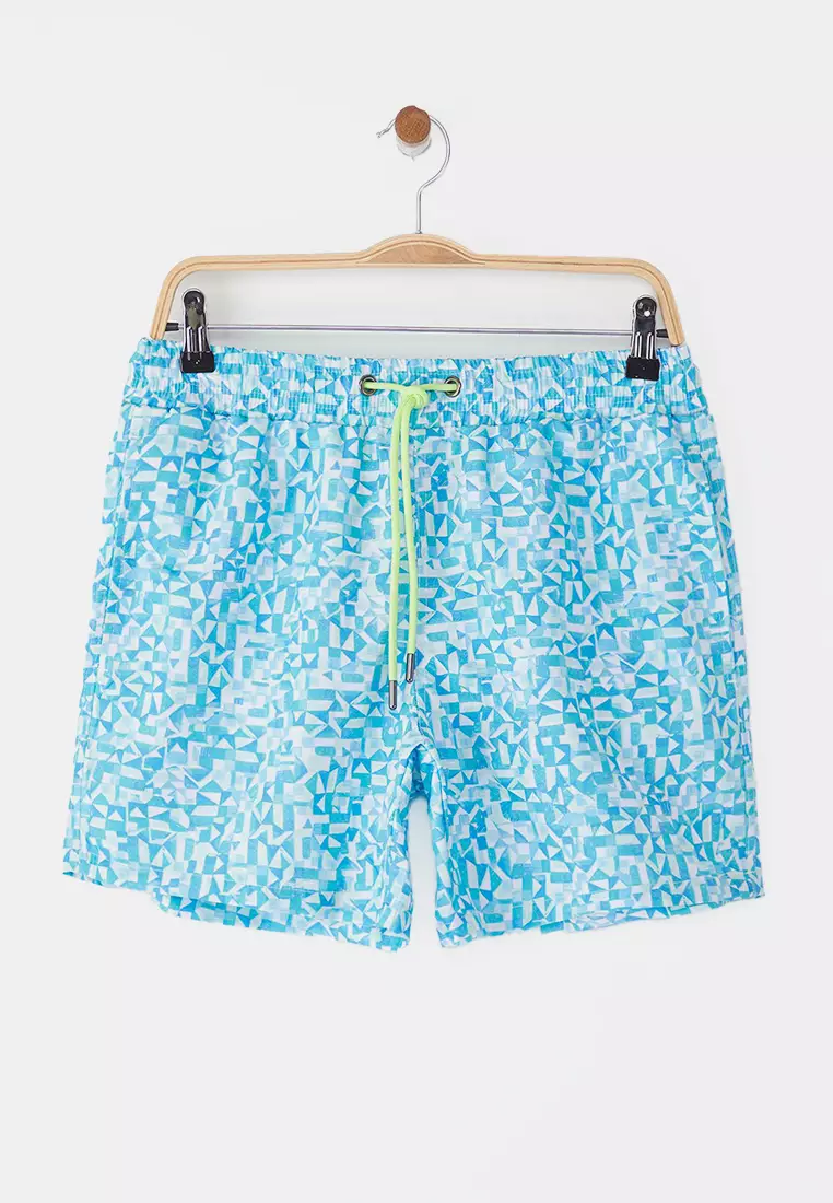 36% OFF Trendyol Blue Regular Standard Swimsuit Swim Shorts TMNSS23DS00000
