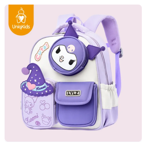66% OFF Uniqkids Cute Kids Backpack Cartoon Character Kuromi Lightweight Pre school Bag for Kids Boys and Girls