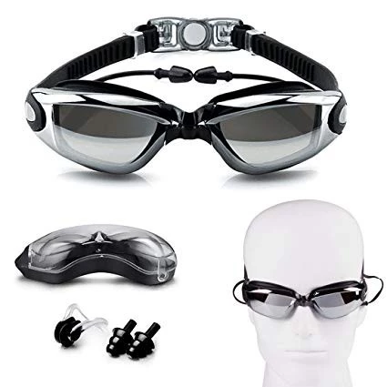 33% OFF Swimming Goggles Swimming Glasses Not with Earplugs Nose Clip Electroplate Waterproof Silicone