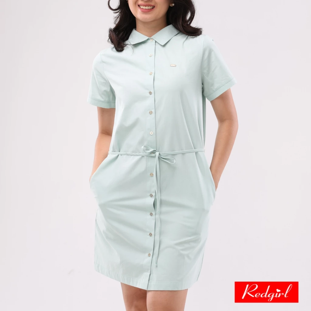 51% OFF Redgirl Cotton Poplin Short Sleeve Dress RSLT08-0314 [Dress for woman]
