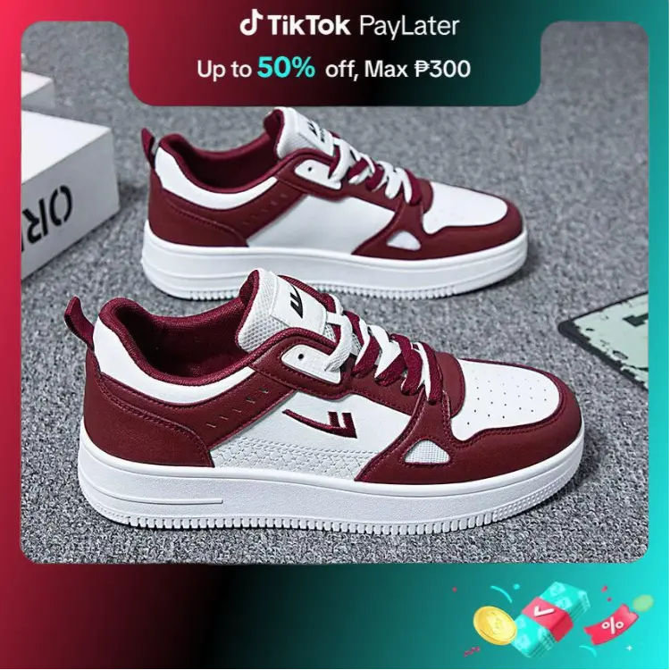 50% OFF MIA_Shoes Comfortable and Fashionable Couple Shoes  Men and Women Leather Type and Lace and need to Add Size (36to44) Training Sneakers