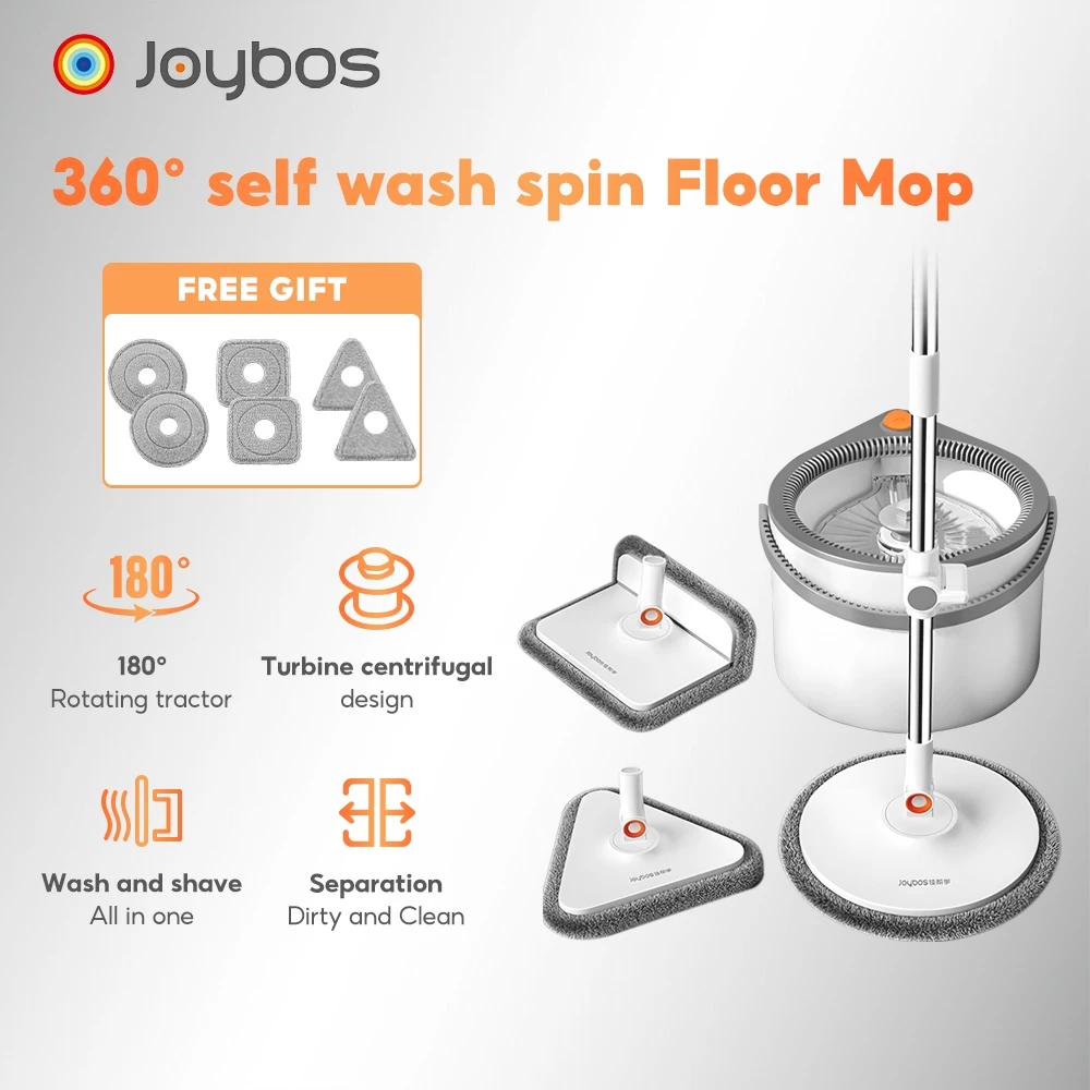 45% OFF Joybos Rotating Mop for Home Double Drive Wringing Floor Mop Automatic Water Squeezing No Hand Washing