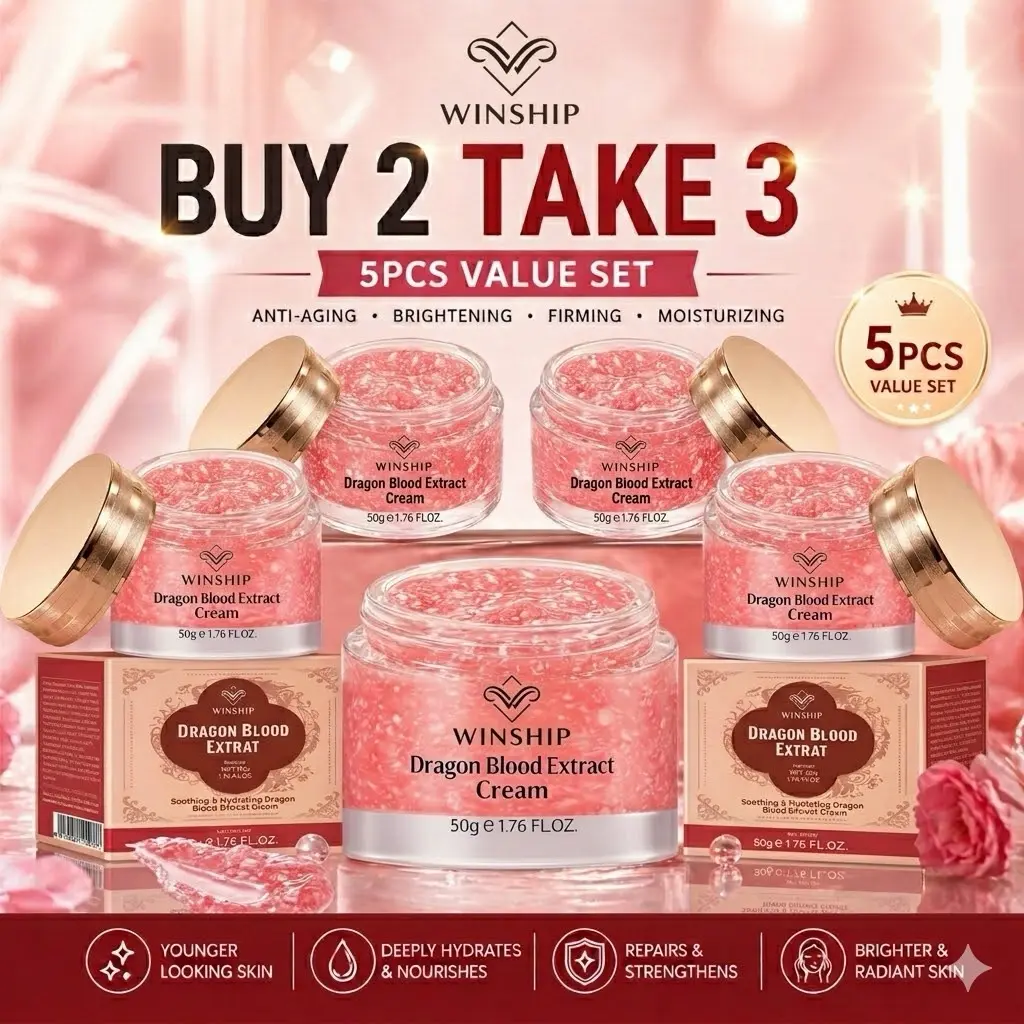 55% OFF Buy 2 Take 3 WINSHIP Dragon Blood Extract Cream Brighten Smooth & Firm Skin | Anti-Wrinkle Hydrating Face Moisturizer (50g) Facial Moisture Hydrate Radiant