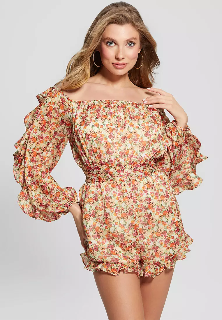 80% OFF Off Shoulder Gema Romper