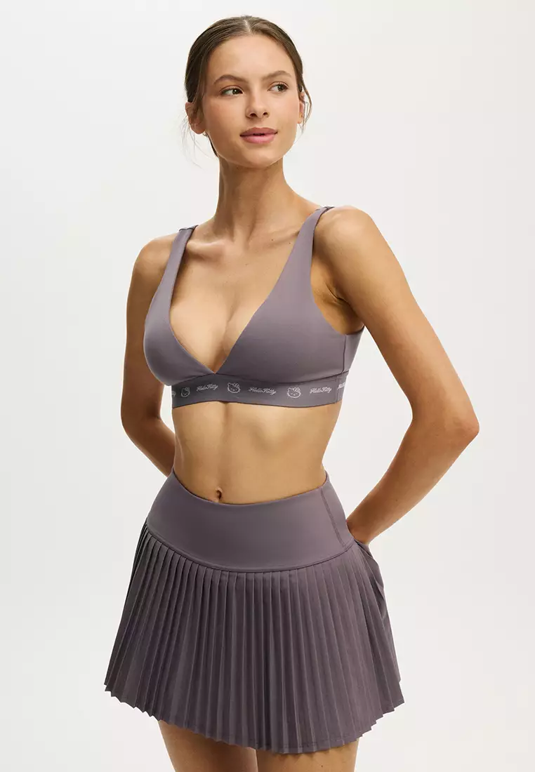 54% OFF Ultra Soft Deep Plunge Crop Sports Bra