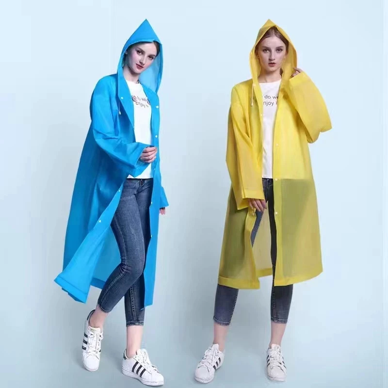 51% OFF Unisex EVA Raincoat Portable Rain Poncho Jacket For Men Women Raincoat Reusable Quality Thickened