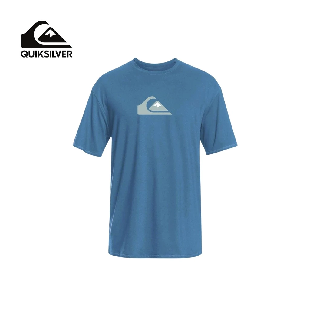 73% OFF Quiksilver Solid Streak Id Blue Mens Rashguards Shortsleeve