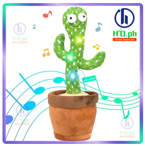 4% OFF 【Ready Stock】Recording Dancing Cactus Toy Talking Rechargable Plush Toys 120 Music Songs Children's Gift