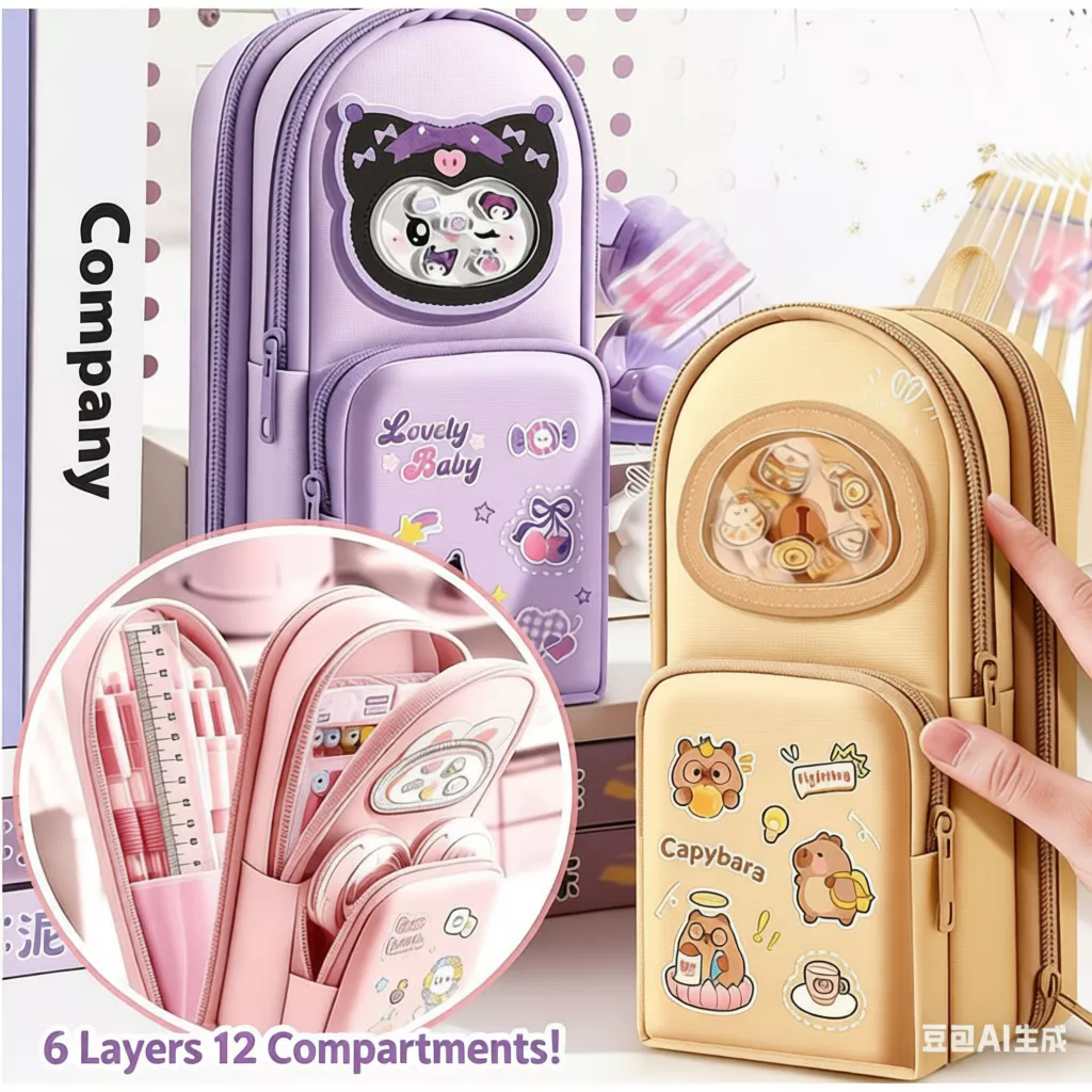 70% OFF 1pcs Pencil Case Cute Pencil bag for Kids Students Storage Multifuncion School Supplies Stationery