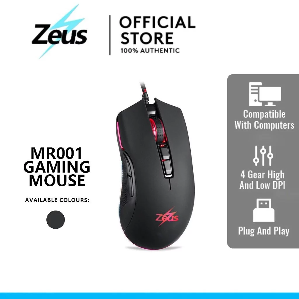 73% OFF Zeus MR-001 7-Button Wired Gaming Mouse RGB Backlit Gaming - Graded Performance Adjustable DPI