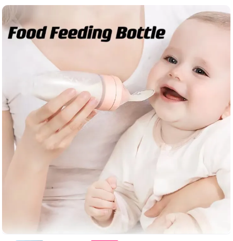 51% OFF Infant Baby Safety Kids Silicone Feeding Spoon Feeder Food Rice Cereal Bottle Essential Milk Bottle