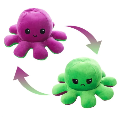 44% OFF Flip Reversible Plush Octopus Doll 20cm KidsStuffed Toys Birthday Gift For Friends