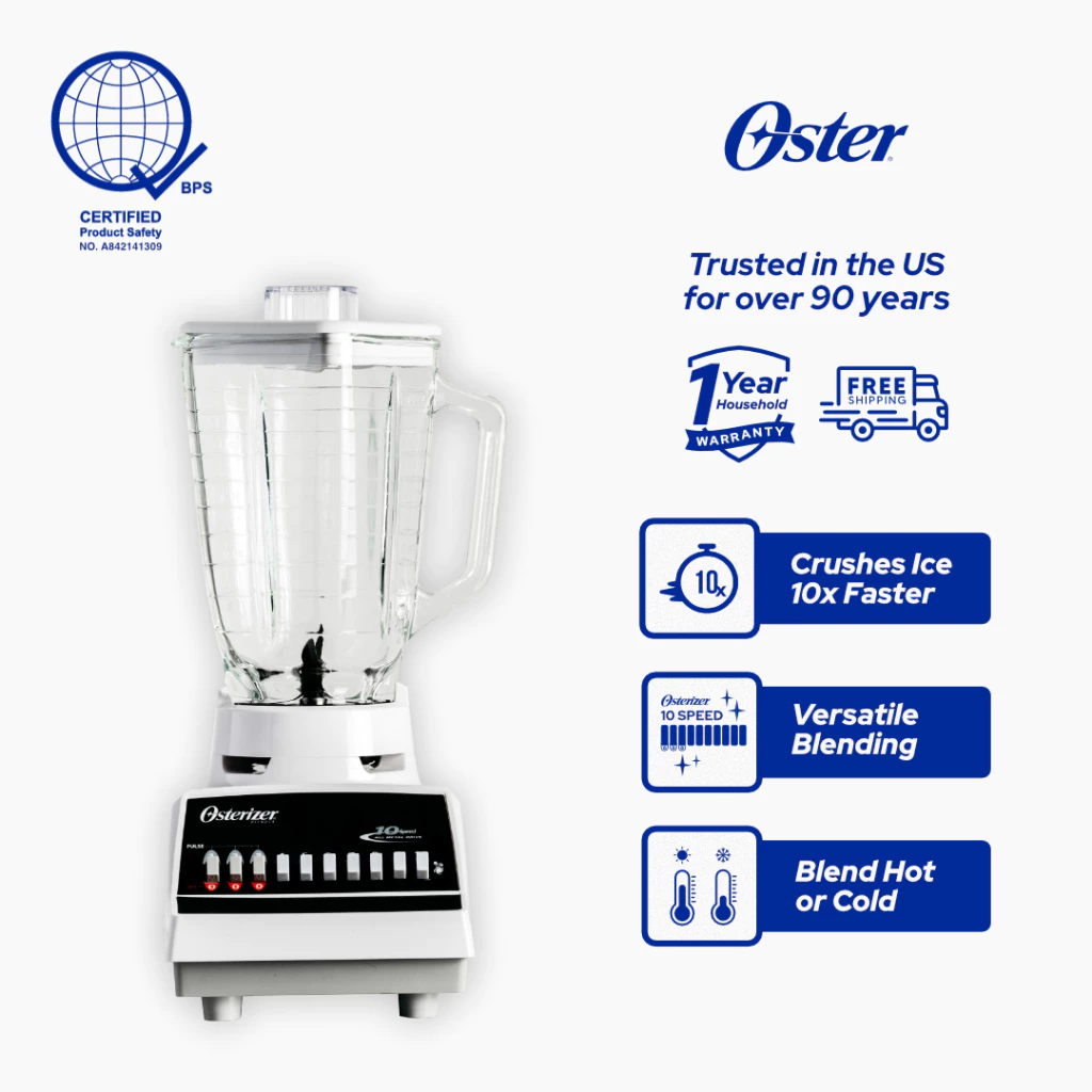 15% OFF Oster 10-Speed Blender with Heat Resistant Glass Jar 1.25L