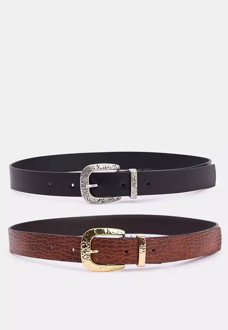 20% OFF Pin Buckle Belt 2-Pack