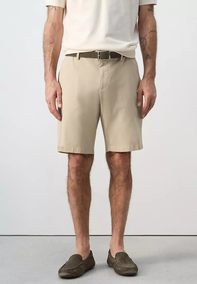 20% OFF  MANGO Man Slim-Fit Chino Cotton Bermuda Shorts