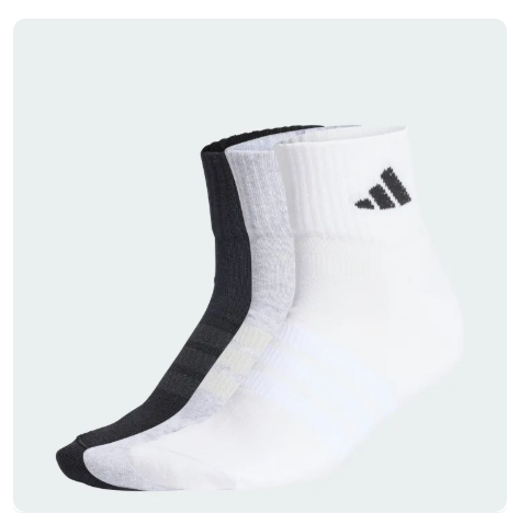 35% OFF adidas Lifestyle CUSHIONED SPORTSWEAR ANKLE SOCKS 3 PAIR PACK Unisex Grey KC9631