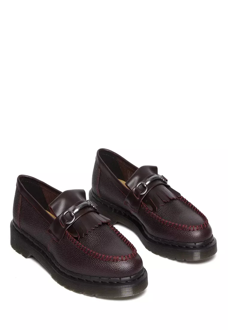 ADRIAN SNAFFLE PEBBLE GRAIN LEATHER KILTIE LOAFERS