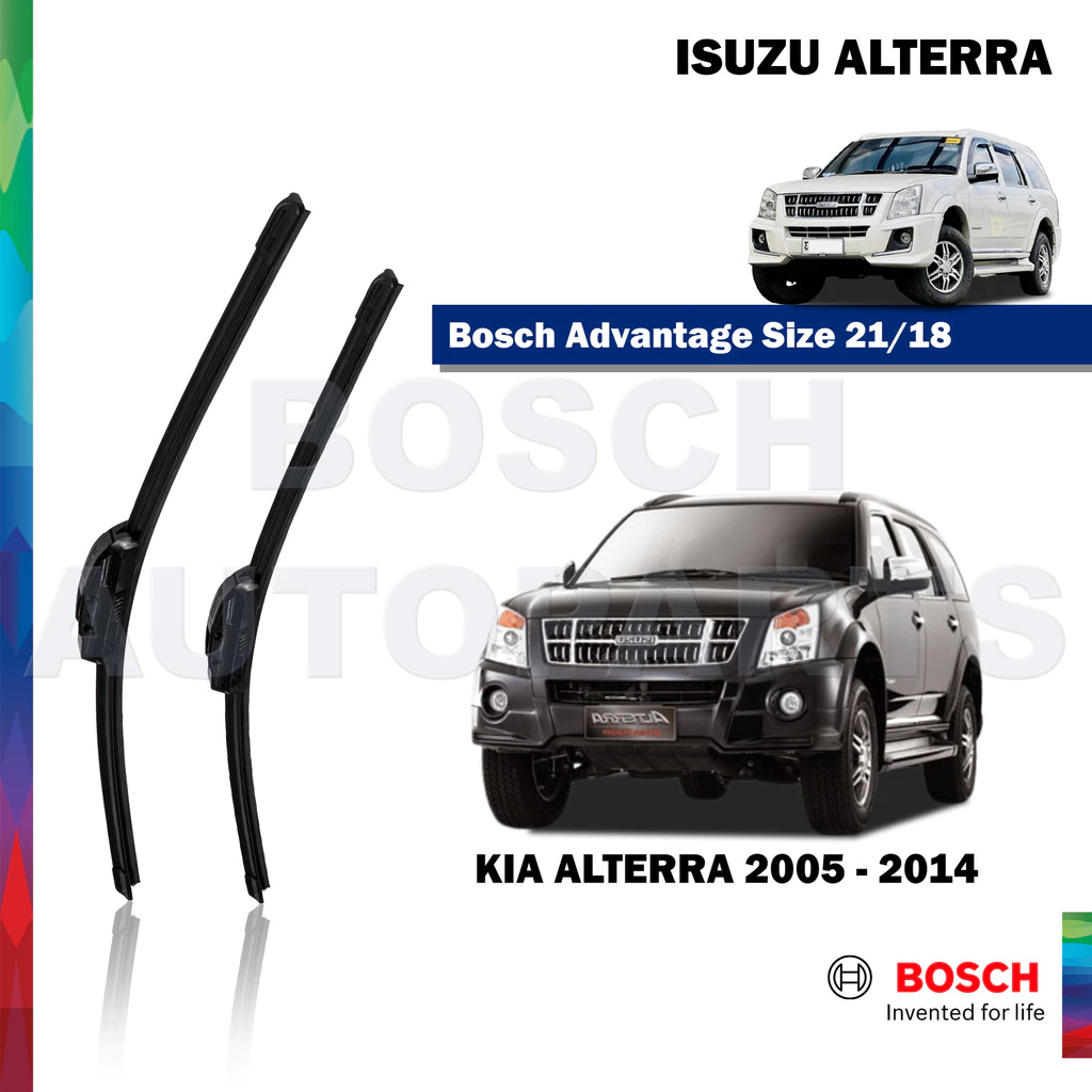 44% OFF Bosch Clear Advantage Wiper Blade Set For Isuzu Alterra 2005 to 2014 (21" / 18")
