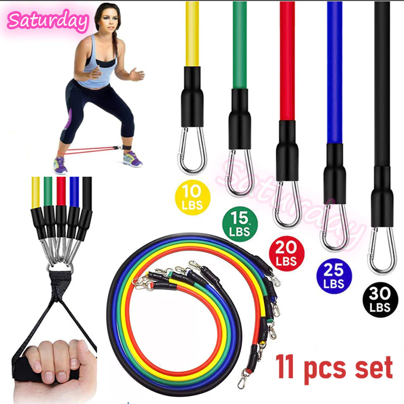66% OFF Fitness Resistance Band 11-piece Set Exercise Workouts Stretch Strap Tension Band Resistance Rope