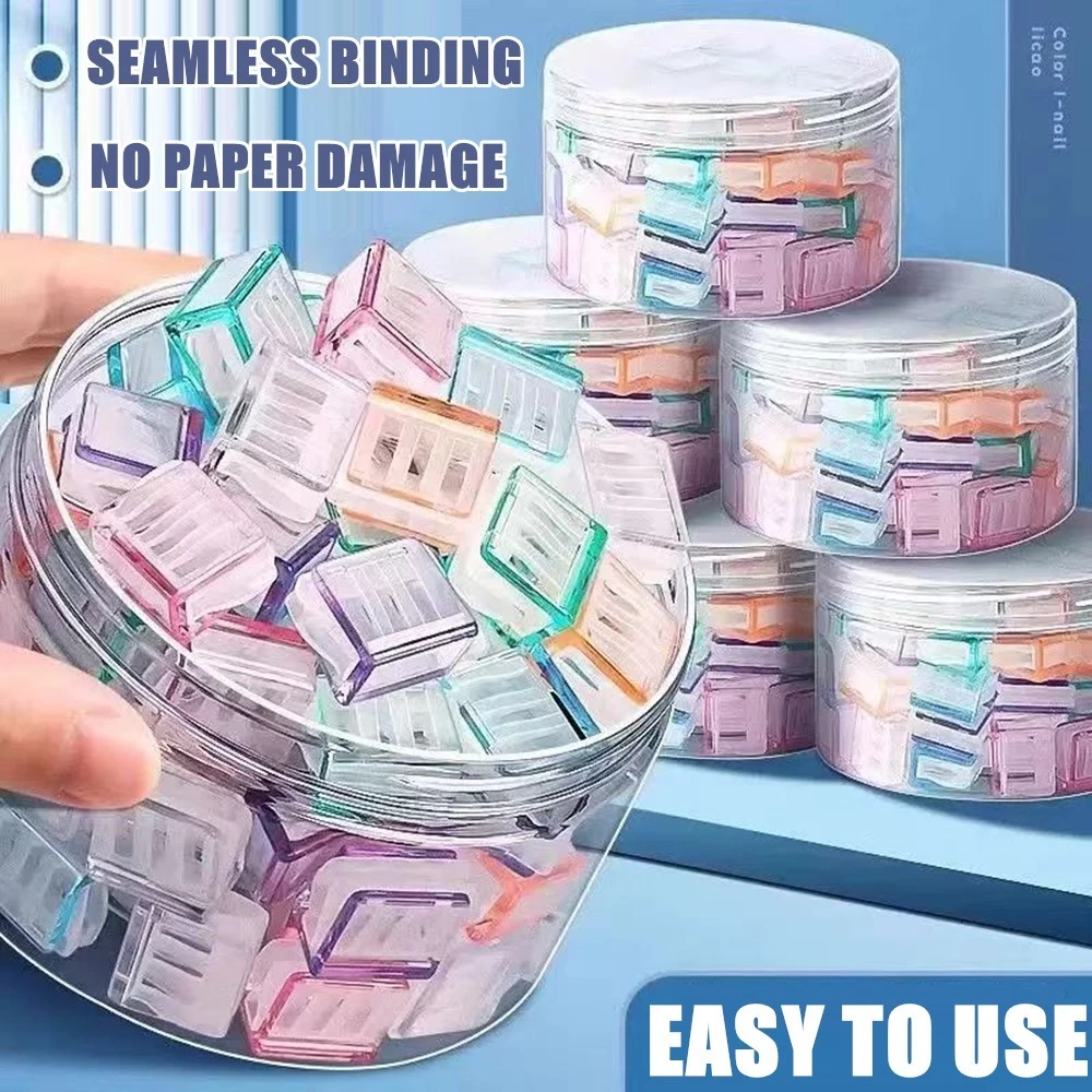 50% OFF 50PCS Push Clip Cute Paper Clips Test Paper File Folder Corner Clamp Binding School Supplies
