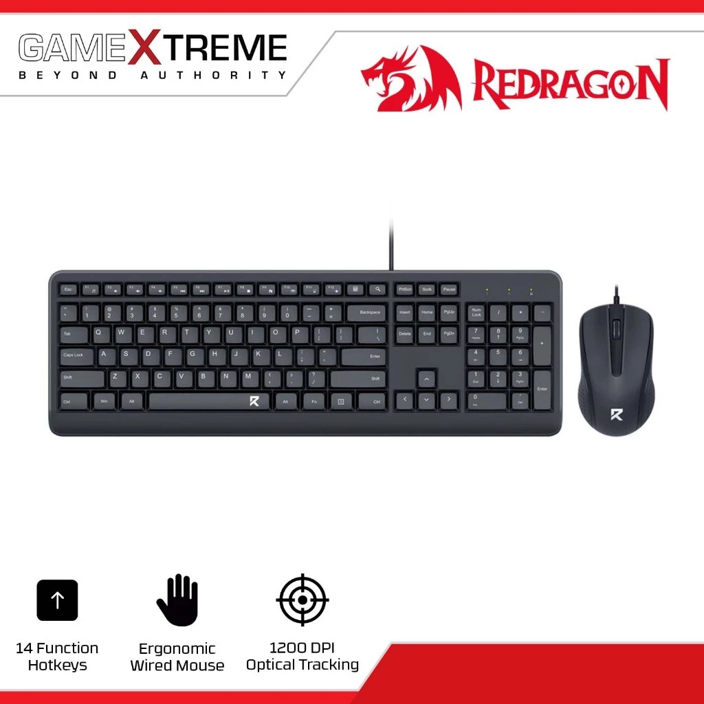 28% OFF Redragon Office 2in1 Keyboard & Mouse Combo Black (BS-7092)